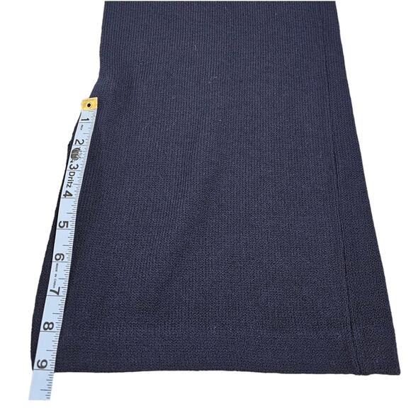 St John Pants Womens Size 2 Santana Knit Blue Pull On Evening Split Wide Leg - Picture 12 of 13